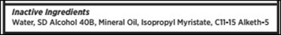 Inactive Ingredients (909857672001 Inactives Snip)